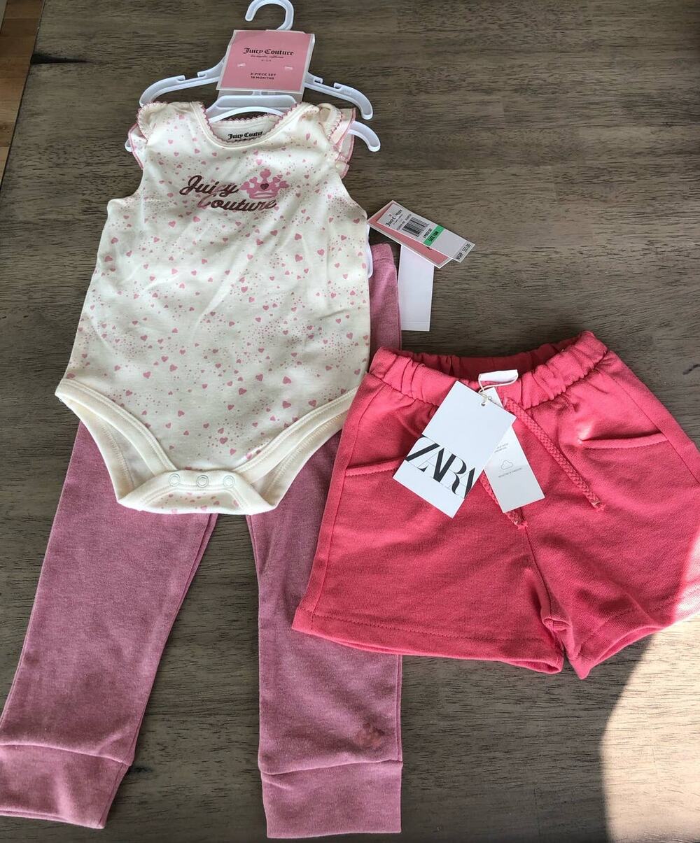 Juicy Couture and Zara Girls Pink and Cream Bundle - 18M